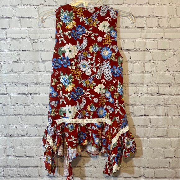 Modcloth XS Boho Floral Sleeve Less Knit Top EUC - Picture 3 of 3